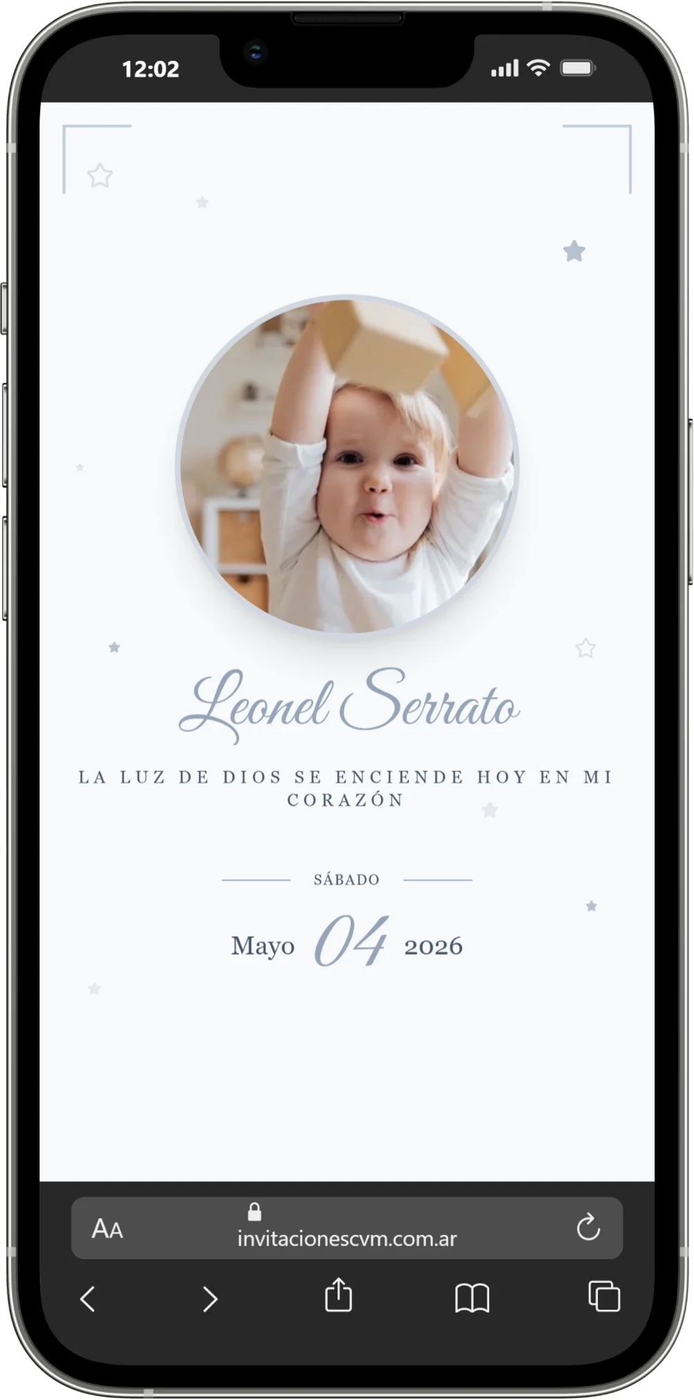Ejemplo de invitación Clásica 13