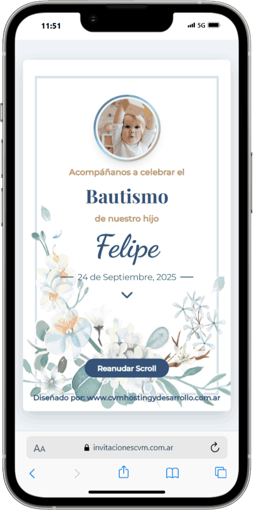 Ejemplo de invitación Premium 2