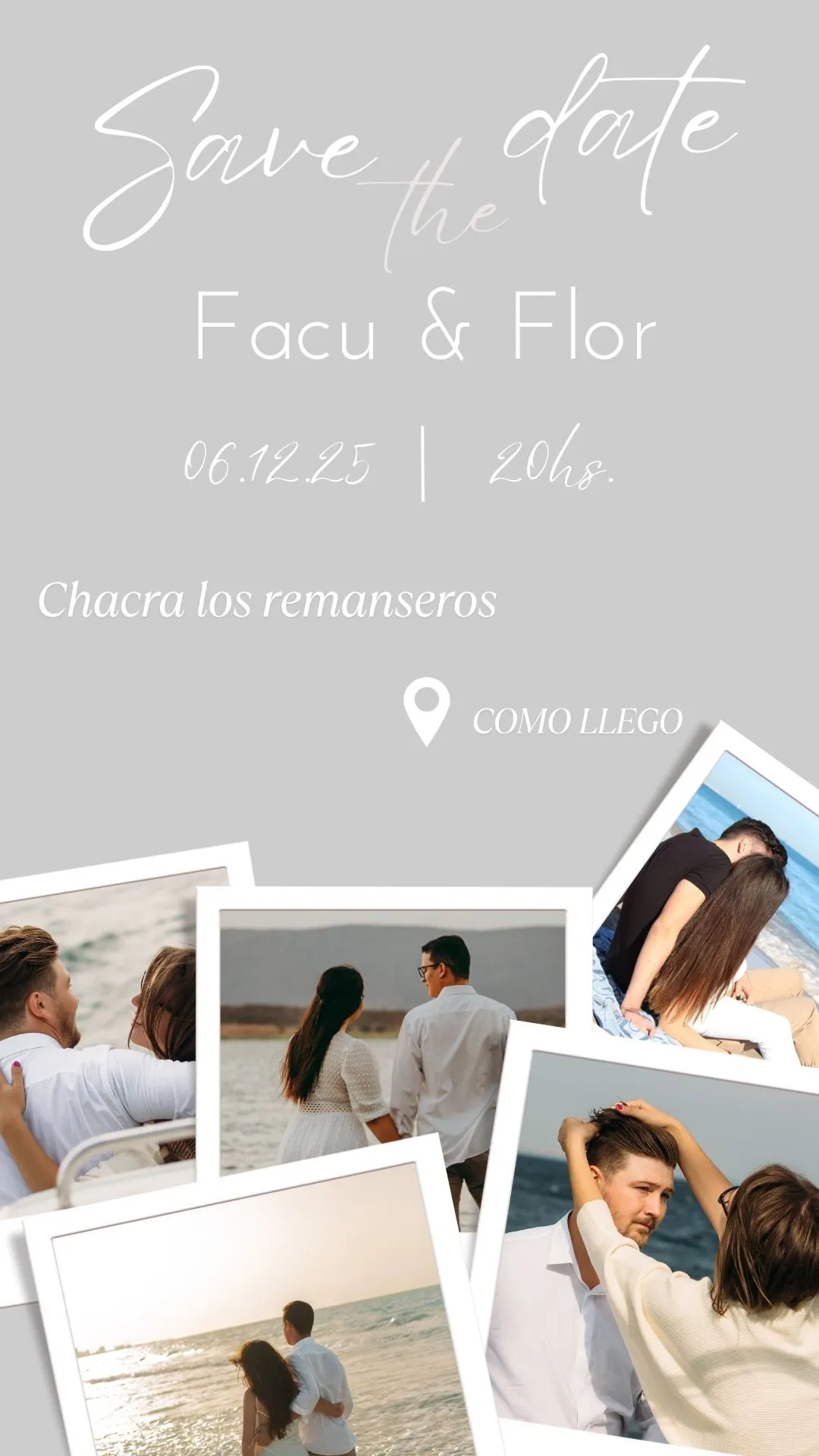 Ejemplo de invitación Save the Date 3